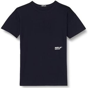 Replay T-shirt voor jongens, 882 Deep Blue, 8 Jaar