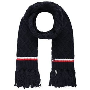 Tommy Hilfiger dame Gitter kabel met strepen sjaal sjaal, Woestijnhemel, One Size