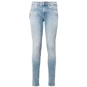 Mavi Adriana Skinny Jeans voor dames, Blauw (Lt Distressed Glam 27935), 28W / 30L