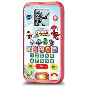 VTech Spidey and His Super Friends - Leertelefoon - met de originele stem van Spidey en spannende educatieve spelletjes - voor kinderen van 3-6 jaar