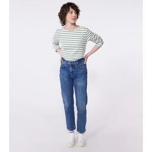 Petit Bateau - Marineshirt - Wit/Groen - Katoen - Lange Mouwen
