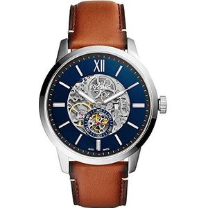 Townsman 48 mm automatisch lichtbruin lederen horloge