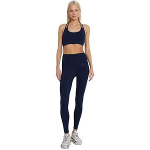 Carlheim Women's active wear leggings zipper pocket, Navy, X-Small