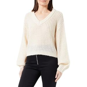 Bestseller A/S Vmthunder Ls V-hals Ga Bf Pullover voor dames, berken/details: melange, M