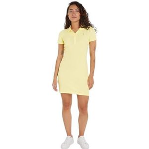 Tommy Hilfiger Dames 1985 Slim Pique Polo Jurk SS Geel Tulp XL, Gele Tulp, XL