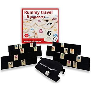 Aquamarin Games - Travel Rummy, bordspel voor 6 spelers (do004)