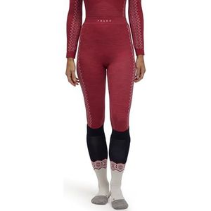 FALKE Dames Broek van onderlaag Wool-Tech 3/4 W Ti wol functioneel materiaal sneldrogend 1 stuk, Rood Red 8644 Trend, L
