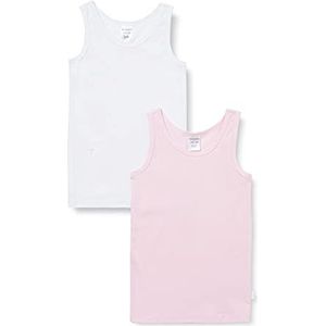 Schiesser Kinderonderhemd voor meisjes, verpakking van 2 stuks, 95/5 organisch katoen, meerkleurig 2, 128 cm