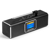 MusicMan 4663 draagbare Bluetooth/DAB stereoluidspreker BT-X29 met geïntegreerde accu en LCD-display (MP3-speler, radio, microSD-kaartslot, USB-sleuf) zilver zwart