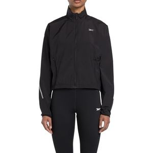 Reebok SPEED WOVEN JAS ZWART Dames LOOPJASSEN