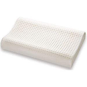 Marcapiuma Kussen van traagschuim dubbele golf met overtrek van 100% katoen, orthopedisch traagschuim, tegen nek- en nekpijn, medisch hulpmiddel 19% uit de as, Made in Italy
