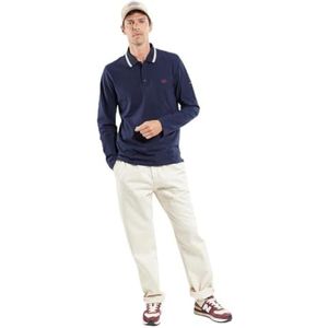Armor Lux Poloshirt met lange mouwen, Marine Diep, S