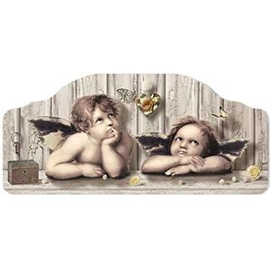 Lupia Moderne afbeelding, motief: Heilige Engelen, 42 x 92 cm, Cupids Brown op bord