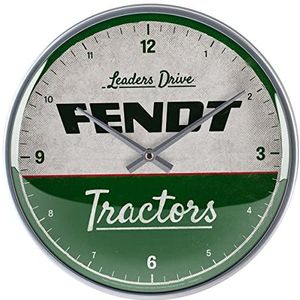 Nostalgic-Art Retro wandklok, Fendt – Tractors – Geschenkidee voor tractorfans, Grote keukenklok, Deco vintage design, Ø 31 cm