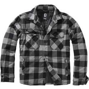 Brandit Lumber Jacket voor heren, zwart + houtskool, 6XL, Zwart+houtskool, 6XL