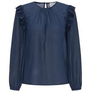 NALLY Damesblouse 10115875-NA02, marine, L, marineblauw, L