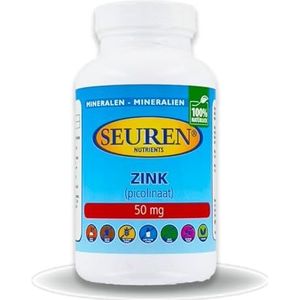 Seuren Nutrients | Zinc (Zink) 50 mg 200 tabletten | hooggedoseerdzink met 50 mg |