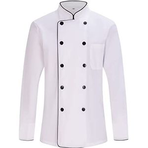 MISEMIYA - Kz-6821 - Keukenjack - Wit - Korte Mouwen