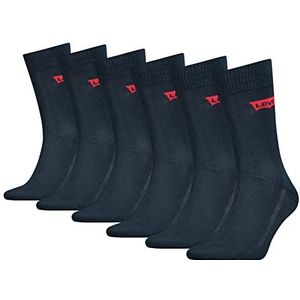 Levi's Heren Batwing Logo Sock 6 Pack Ecom, dark denim, 39 EU