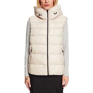 ESPRIT Lang gewatteerd vest, Crèam beige, XXS