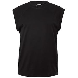 JP 1880 Tanktop voor heren, Rh, over schouder top, zwart, 6XL