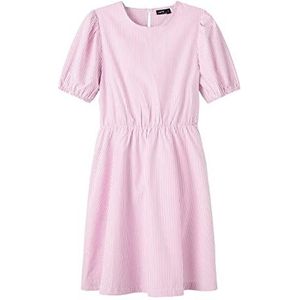 NAME IT meisjes nlffilucca s jurk jurk, Lilac chiffon/stripes: strepen, 152 cm