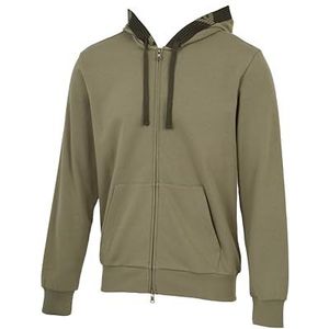 EMPORIO ARMANI Sweatshirt met capuchon en rits voor heren, Vetiver, S