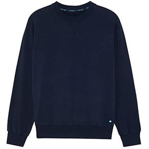 JPING Heren Sport Lounge Sweat Shirt Pyjama Top, Bleu Marine, Standaard