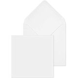 Purely Everyday ENV0130 vierkante enveloppen natte kleeflaag Enveloppen spitse klep 111 x 111 mm wit