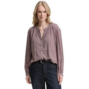 TOM TAILOR Damesblouse, 38406 - Rood Geometrisch Minimalistisch Ontwerp, 38