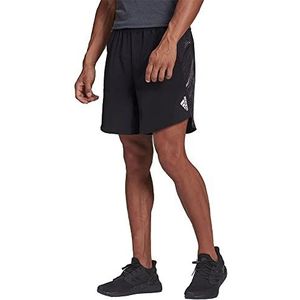 adidas Heren M D4T AOP Short, Zwart/Wit, S 9"