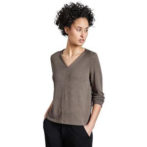 Shirt met gebreide look, Muddy Brown Mel., 36