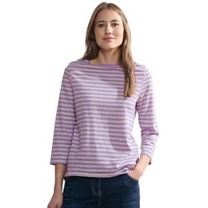 Cecil Dames NOS Boatneck Melange Stripe, Sportief lilac, XL