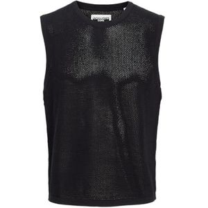 JACK & JONES Heren Jcoserenity Knit Mesh Tank Top, zwart, XL
