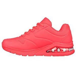 Skechers Uno 2 kleur Sneaker voor dames, N Coral Duraleather Mesh Trim, 37 EU