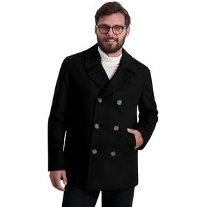 Nautica Men's Double Breasted Wool Peacoat,Jet Black,Medium