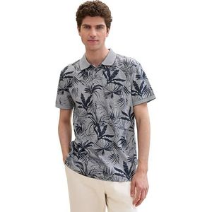 TOM TAILOR Poloshirt voor heren, 35591 - Navy Gestreept Flower Design, 3XL
