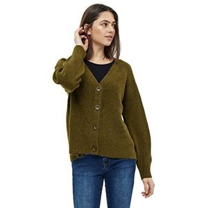 Desires Dames Elis Rib Cardigan, Martini Olive Melange, XS