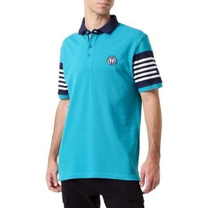 Armor Lux Poloshirt met korte mouwen en badge, Pagoda, M