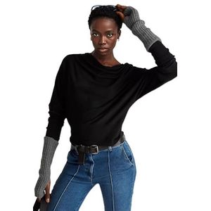 United Colors of Benetton Shirt SC Boot M/L, Zwart, M