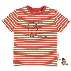 Sigikid T-shirt van biologisch katoen voor mini-jongens in de maten 98 tot 128, Gestreept roestrood, 110 cm