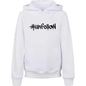 Merchcode Meisje Capuchontrui, 65% katoen, 35% polyester, wit, 158-164, wit, 158-164