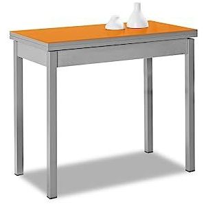 ASTIMESA Boek type keukentafel, metaal, oranje, 80 x 40 cm tot 80 x 80 cm