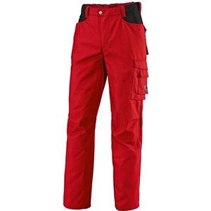 BP Workwear 1788-555-81 werkbroek - elastiek in de rug - tailleplooien - normale pasvorm - maat: 58n - kleur: rood/zwart