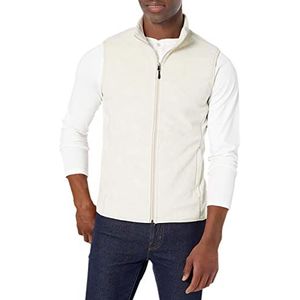 Amazon Essentials Polar fleece vest met volledige rits voor heren (verkrijgbaar in Big & Tall), havermout heather, L