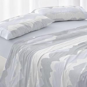 Burrito Blanco Beddengoedset voor bedden van 150 tot 160 cm (+ maten beschikbaar), polyester, 50% katoen, 50% katoen, design 137, hemelsblauw (150-160 x 190/200 cm)