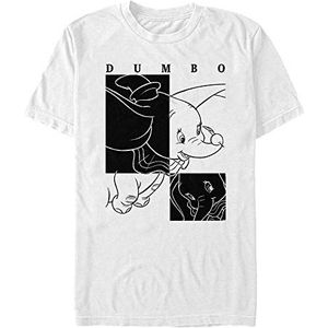 Disney Classics Dumbo - Dumbo Contrast Unisex Crew neck T-Shirt White 2XL