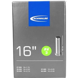 Schwalbe 3-16"" fietsbinnenband, verpakking kan afwijken, kleur zwart, maat 40 cm