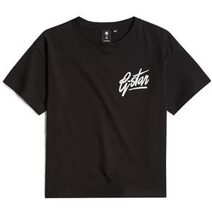 8719965012981 T-shirt SS Loose Short Zwart (Dk Black D25841-01-6484), 14 jaar meisje, Zwart (Dk Black D25841-01-6484), 14 años