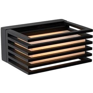 Lucide MALTA-LED - Wandlamp Buiten - LED - 1x5,4W 2700K - IP54 - Zwart, 14 x 10.5 x 6.5 cm